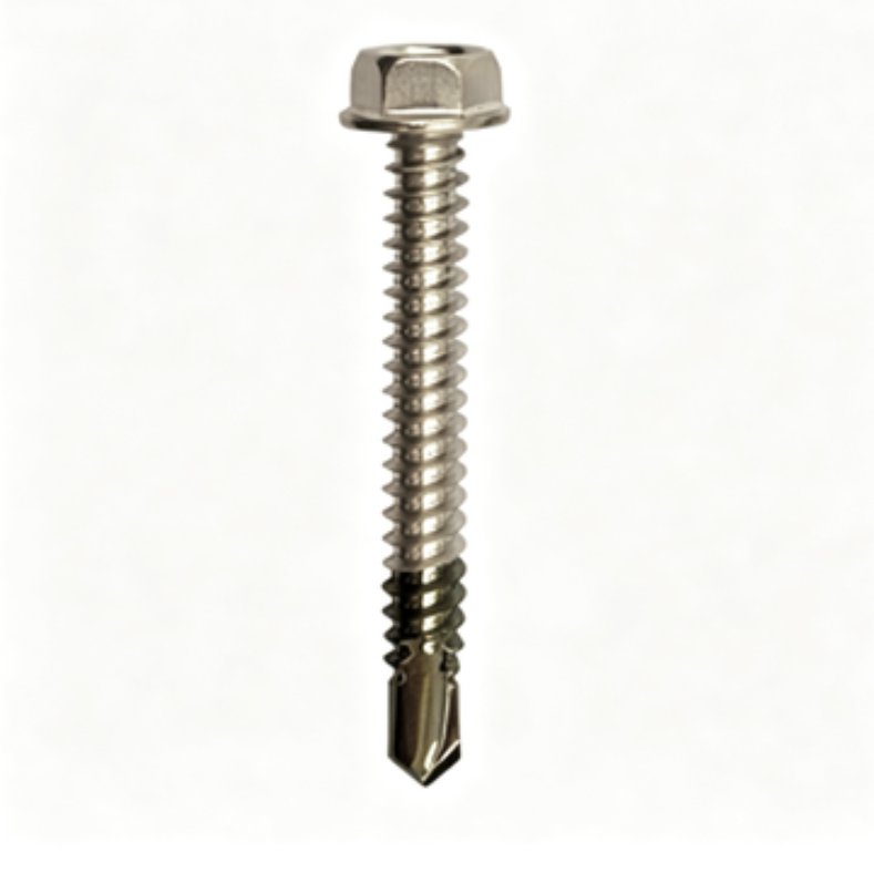 Austenitic Bi-Metal Self Drilling Screws, Hex Washer Head Point No.3, 304/A2 & 316/A4+420 Bi-Metal, Ruspert Coated