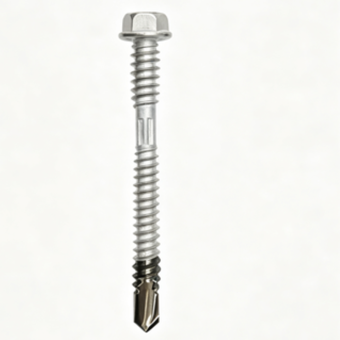 Point No.3 Bi-Metal Self Drilling Screws, Austenitic Stainless Steel Hex Flange Head, for Metal to Metal & Metal to Purlin