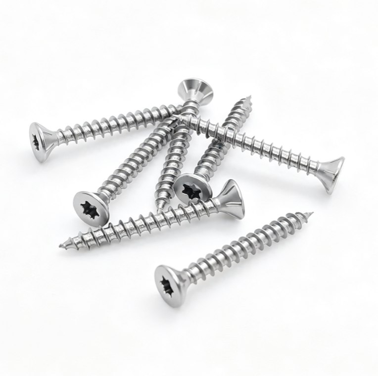 Under-Head Ribbed Flat Head Torx Cut Tail Stainless Steel Screws