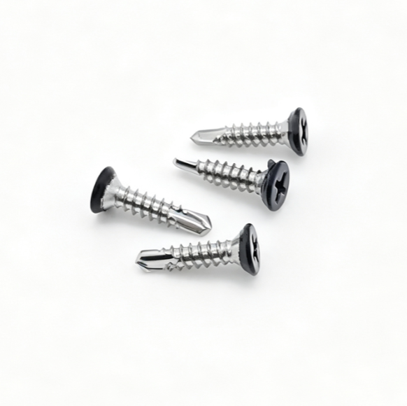 Black Coated Countersunk Cross Drill Point Fasteners