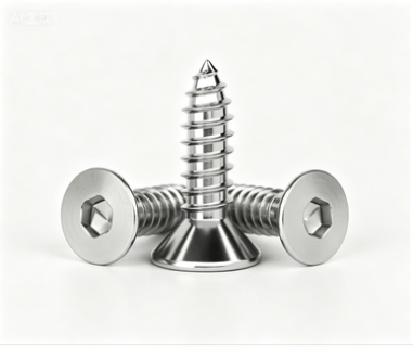 Stainless Steel Flat Head Hex Socket Recess Tapping Point Self-Drilling Screws