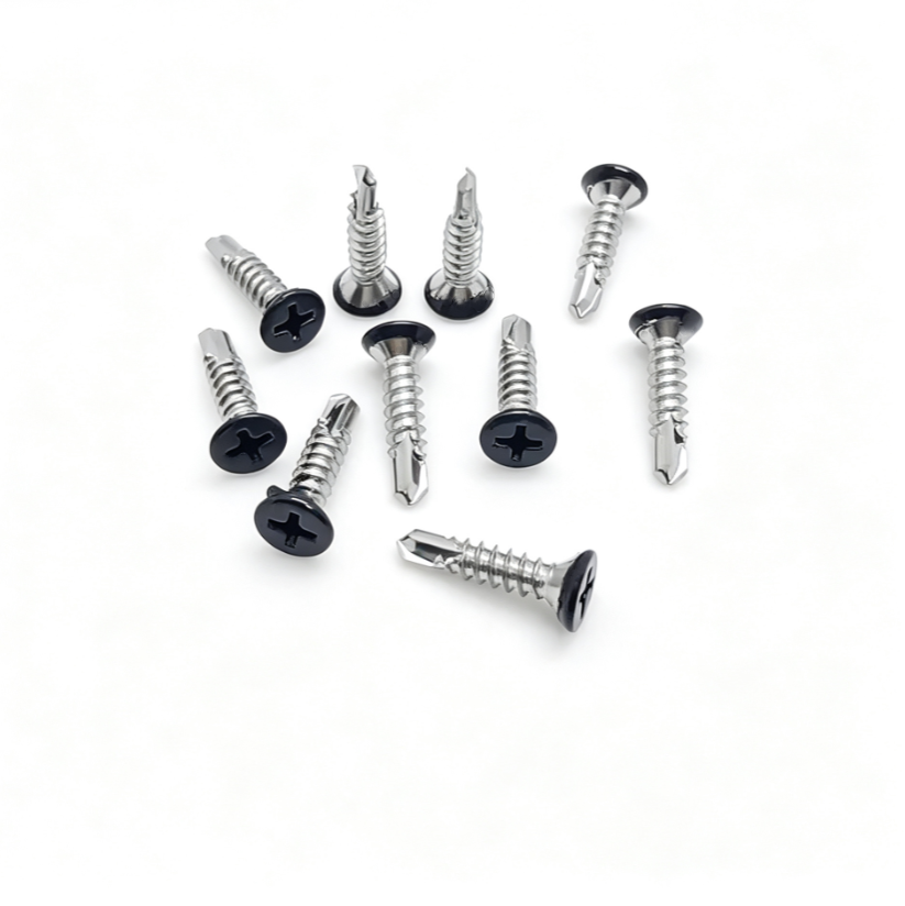 Black Coated Countersunk Cross Drill Point Fasteners