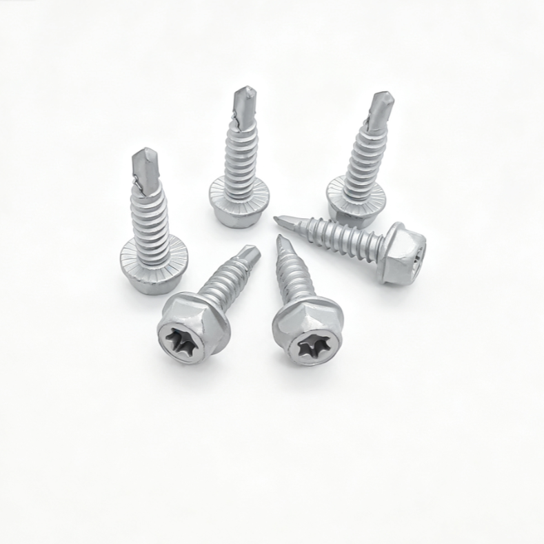 Hex Washer Head Torx Self-Drilling Screws With Serration
