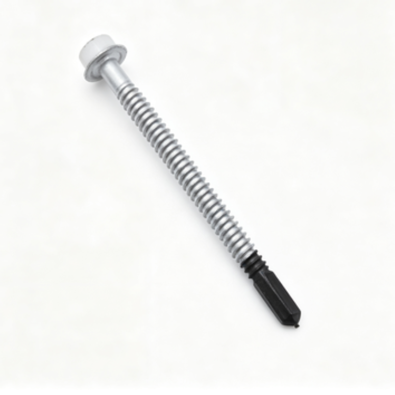 Point No.5 Bi-Metal Self Drilling Screws, Hex Flange Head, 304-A2 & 316-A4, Heavy Duty Roofing Fasteners