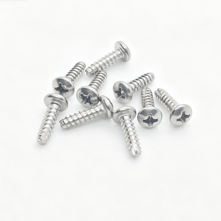 Pan Head Phillips Drive Flat Cut Point Stainless Steel Screws