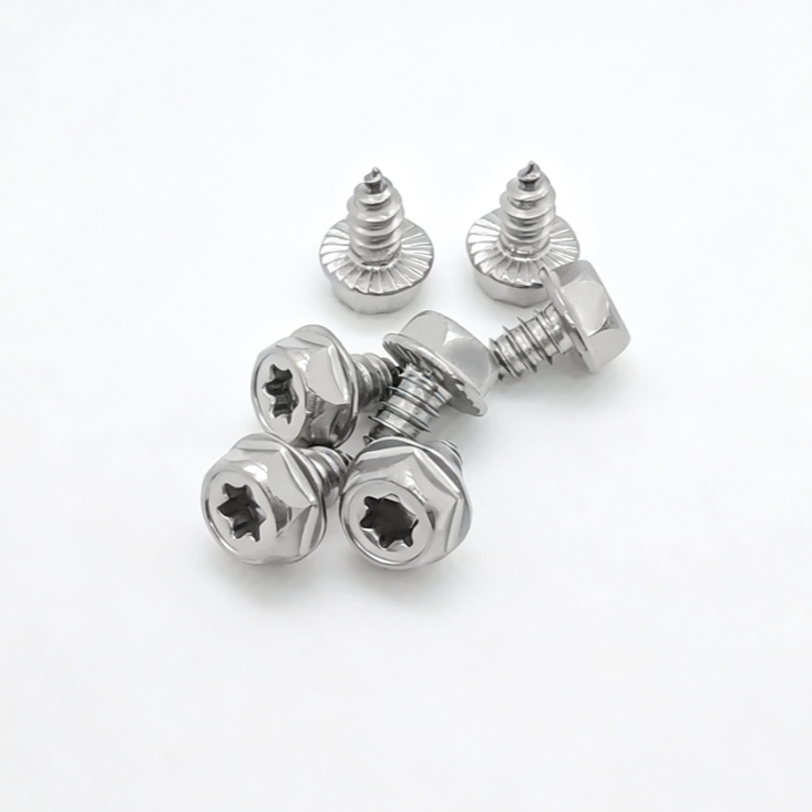 Hex Washer Head Torx Tapping Point Screws With Serration