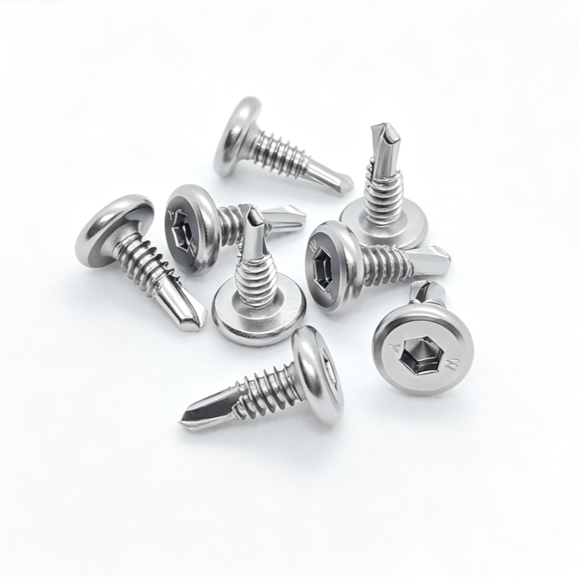 Wafer Head Hex Drive Stainless Steel Self Drilling Fasteners