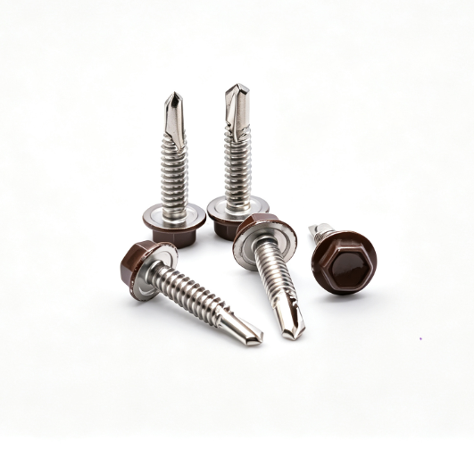 Retro Brown Painted Hex Flange Drilling Fasteners