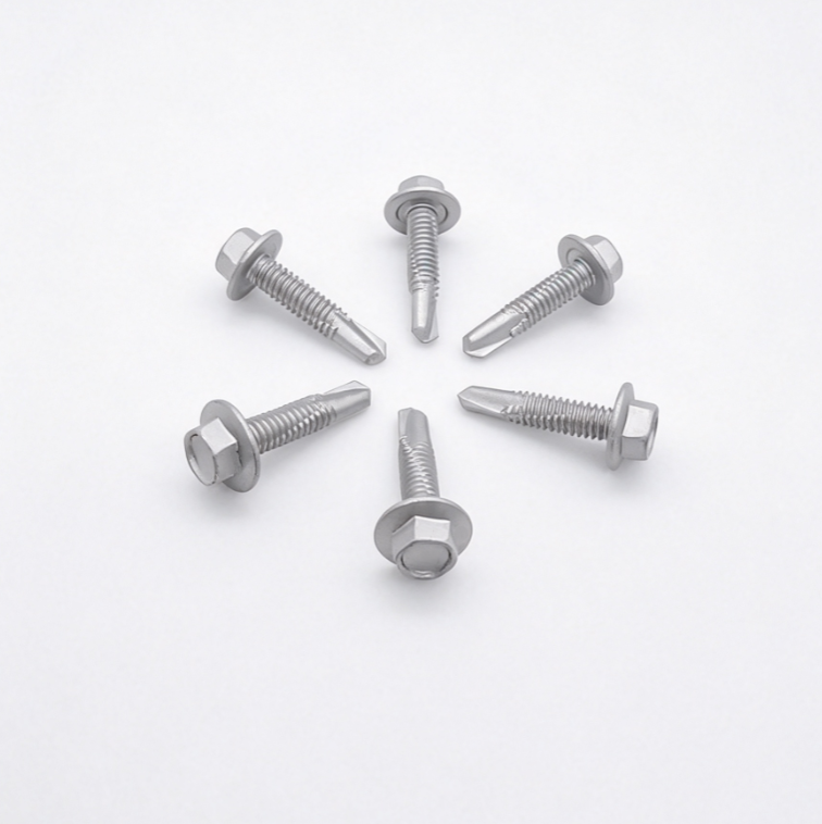 Hex Flange Self-Drilling Screws With Three Notches Thread