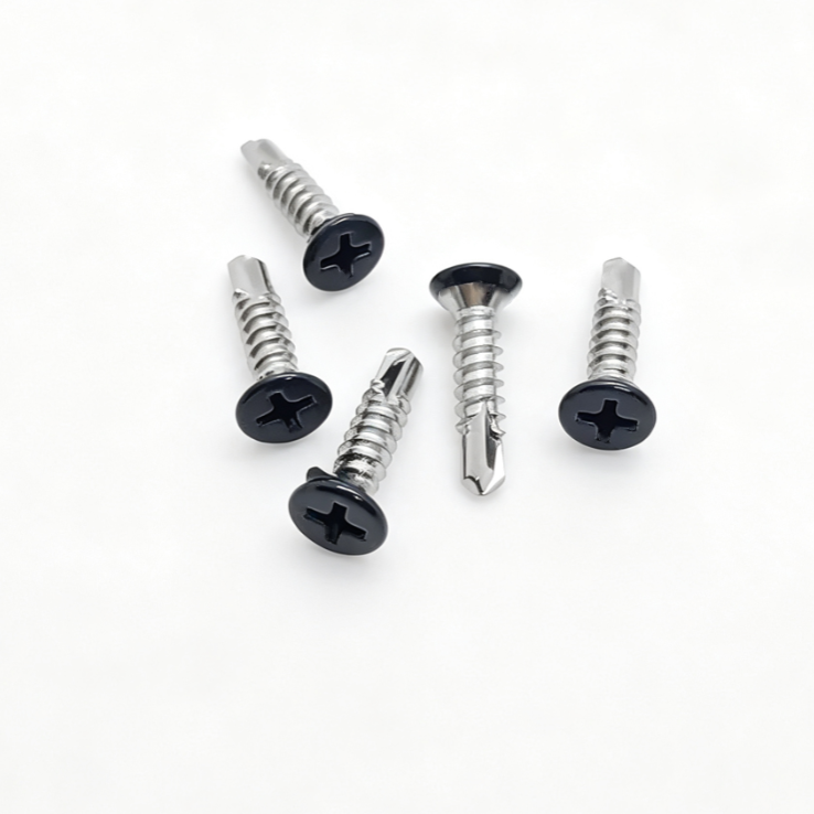 Black Coated Countersunk Cross Drill Point Fasteners