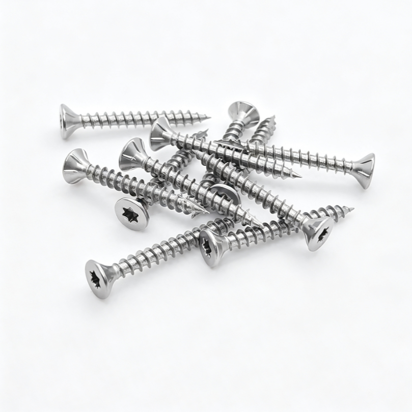 Under-Head Ribbed Flat Head Torx Cut Tail Stainless Steel Screws