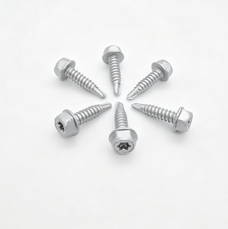 Hex Washer Head Torx Self-Drilling Screws With Serration