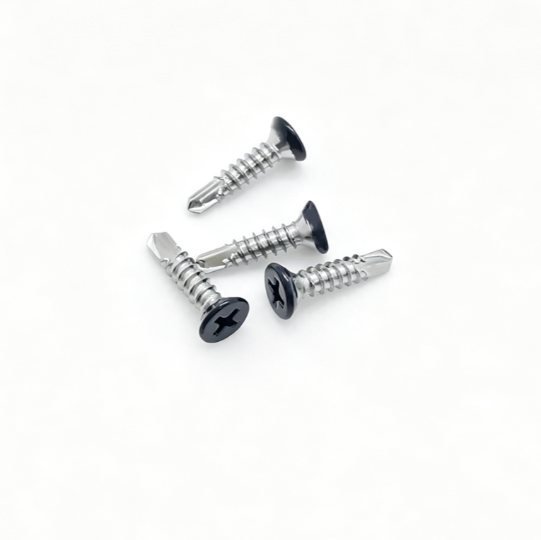 Black Coated Countersunk Cross Drill Point Fasteners