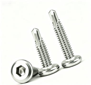 Stainless Steel Flat Head Hex Socket Recess Self-Drilling Screws