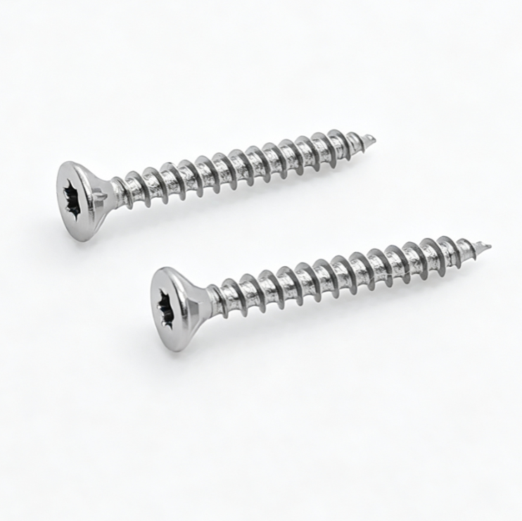 Under-Head Ribbed Flat Head Torx Cut Tail Stainless Steel Screws